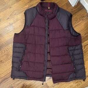 Robert Graham Burgundy and Black Puffer Vest